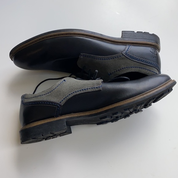 Penguin men’s navy lace up dress shoes - Picture 4 of 7